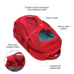 Kurgo G-Train Dog Carrier Backpack - Comfortable Travel Bag for Pets Up to 25 lbs - Waterproof Bottom - Multi-Compartment Pack - Dog Hiking Gear - Rugged Adventure Backpack - Red - Image 7