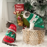 Stretchy Cat Christmas Sweater - 2 Packs Christmas Sweaters for Cats | Snug Winter-Ready Knit for Boy/Girl Cats & Kittens(Scarlet, Small) - Image 6