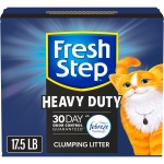 Fresh Step Clumping Cat Litter, Heavy Duty Advanced, Long Lasting 30-Day Odor Control with Odor Eliminating Carbon, 17.5 lb