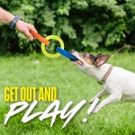 Nerf Dog 11.5in 3-Ring TPR Tug - Blue, Green & Orange - Image 5