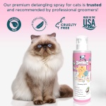 Professional Pet Grooming Spray for Kittens and Cats | All-Natural Scented Moisturizing Cat Detangler Spray | Kitten Conditioner Coat Shine Spray | Cat Grooming Supplies - Image 3