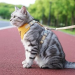 Escape-Proof Cat Harness and Leash Set - Adjustable and Comfortable - Ideal for Walking Cat Outdoors - Fits Small Dogs, Kittens, Medium, and Large Cats (Yellow, S) - Image 2