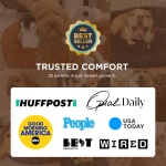 Bedsure Calming Dog Bed for Small Dogs - Donut Washable Small Puppy Bed, 23 inches Anti-Slip Round Fluffy Plush Faux Fur Large Cat Bed, Fits up to 25 lbs Pets, Camel - Image 8