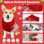 Christmas Dog Sweaters for Small Medium Large Dogs and Cats,Pet Soft Warm Holiday Outfit Girl & Boy,Pup Winter Clothes Turtleneck Double Knitting Collar for Outdoors Playing (Deer, M) - Image 7