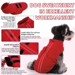 Queenmore XXS Dog Sweaters, Soft Fleece Vest Pullover Dog Jacket with Leash Hole, Warm Winter Dog Clothes Cold Weather Doggy Dachshund Sweater for Small Dogs Cats Boy or Girl (Red, XXS) - Image 6