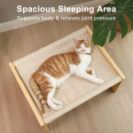 FUKUMARU Dog Bed, Large Breathable Elevated Cat Hammock, Wooden Cat Beds for Outdoor and Indoor, 21 Inch Raised Pet Beds Suitable for Cats, Puppy, Bunny and Small Animal - Image 5
