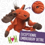 HuggleHounds Knottie Plush Dog Toy - Dog Stuffed Animal Toy, Puppy Toys, Squeaky Dog Toy for Small, Medium & Large Dogs, Durable Plush to Keep Them Busy - Fergie Frog, Large - Image 8