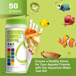 AAwipes 8-in-1 Aquarium Test Kit for Fish Tanks - Quick & Accurate Water Testing Strips for Aquariums & Ponds. Tests pH, Ammonia, Alkalinity, Hardness, Chlorine, etc. (K02-50) - Image 2