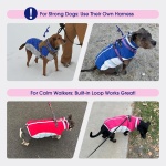 FUAMEY Dog Coat for Small Dogs,Waterproof Dog Winter Jacket with Harness Built in Puppy Cold Weather Coats Reflective Pet Vest with Zipper Warm Fleece Dogs Snowsuit Windproof Red S - Image 3