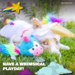 Hyper Pet Doggie Tail & Unicorn Pal Interactive Plush Dog Toys - 2 Pack Value Pack (Interactive Toy That Wiggles, Vibrates & Barks Dog Toys for Boredom & Stimulating Play) Colors May Vary - Image 2