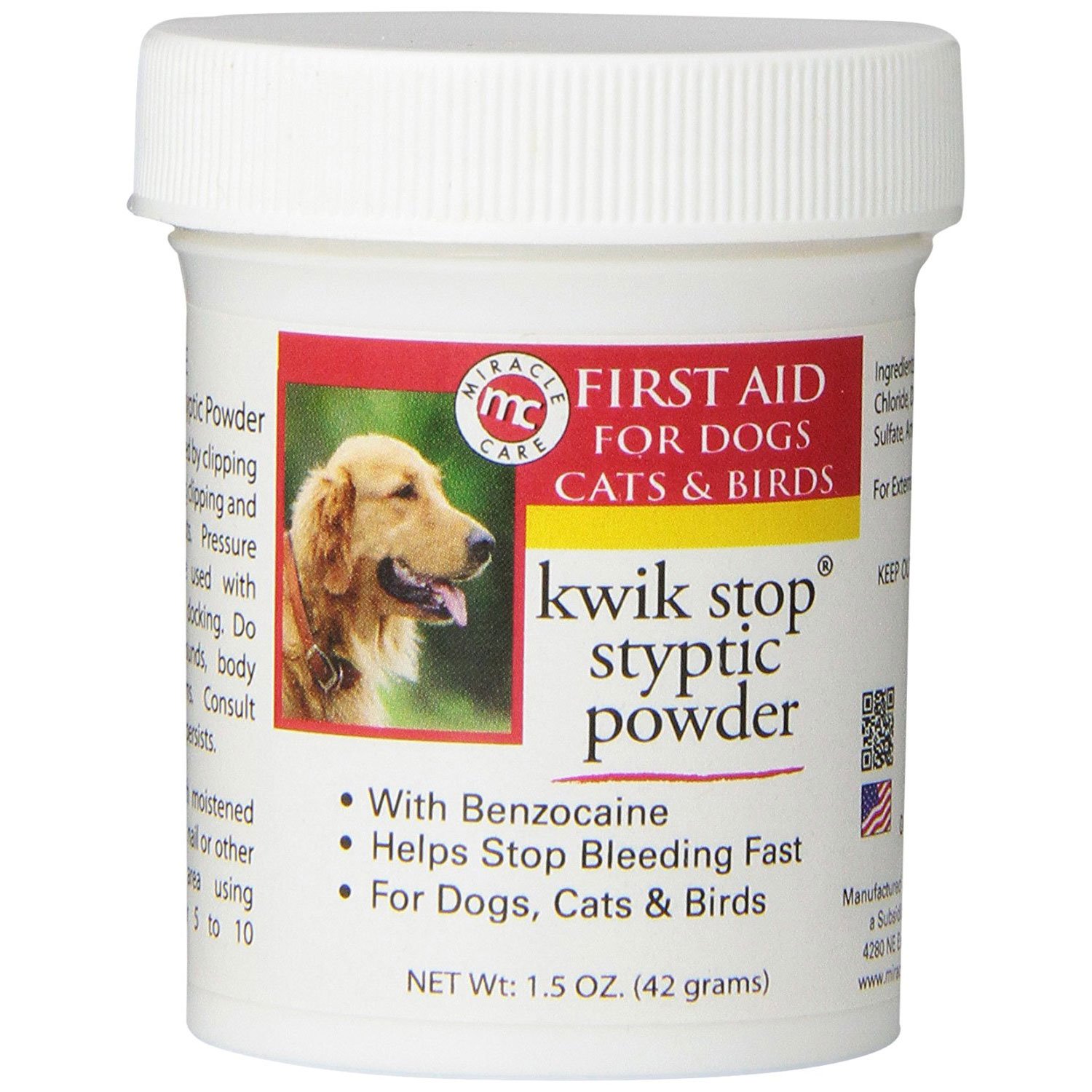 81wXehfjKpL Kwik Stop Styptic Powder with Benzocaine 42 GM - Image 1