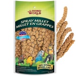 Living World - Millet Spray for Birds, 3.5 Oz – Premium Treat for Budgies, Canaries, Finches, Cockatiels and Other Pet Birds
