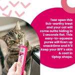 I and Love and You Treat Meow Lickable Cat Treats - Tuna Puree - Skin and Coat Support, Squeeze Treat, Omega 3s, 0.5oz, 4ct - Image 4