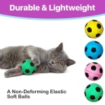 SPOT Sponge Soccer Ball Cat Toys - Interactive and Colorful Plush Toy, Fun for Cats and Kittens to Bat and Chase, Keep Cats Entertained - 1.5" Assorted 4- Pack - Image 8
