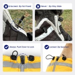 FUAMEY Dog Coat for Small Dogs,Waterproof Dog Winter Jacket with Harness Built in Puppy Cold Weather Coats Reflective Pet Vest with Zipper Warm Fleece Dogs Snowsuit Windproof Red S - Image 2
