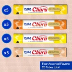 INABA Churu Cat Treats, Grain-Free, Lickable, Squeezable Creamy Purée Cat Treat/Topper with Vitamin E & Taurine, 0.5 Ounces Each Tube, 20 Tubes, Chicken & Beef Variety Box - Image 8