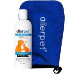 Allerpet Cat Dander Remover w/Free Applicator Mitt - Effective Cat Dander Remover - Anti Allergen Solution Made in USA - (12oz)